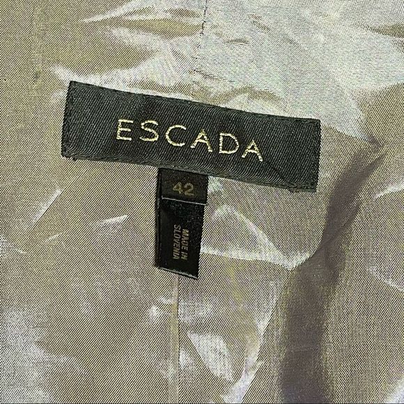 Escada Blue Wool Silk Blend Blazer Jacket Size 42 Large Button Front - Picture 7 of 10